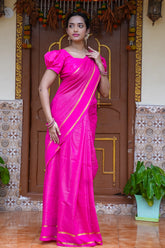 PinkFizz Checks Khadi Saree